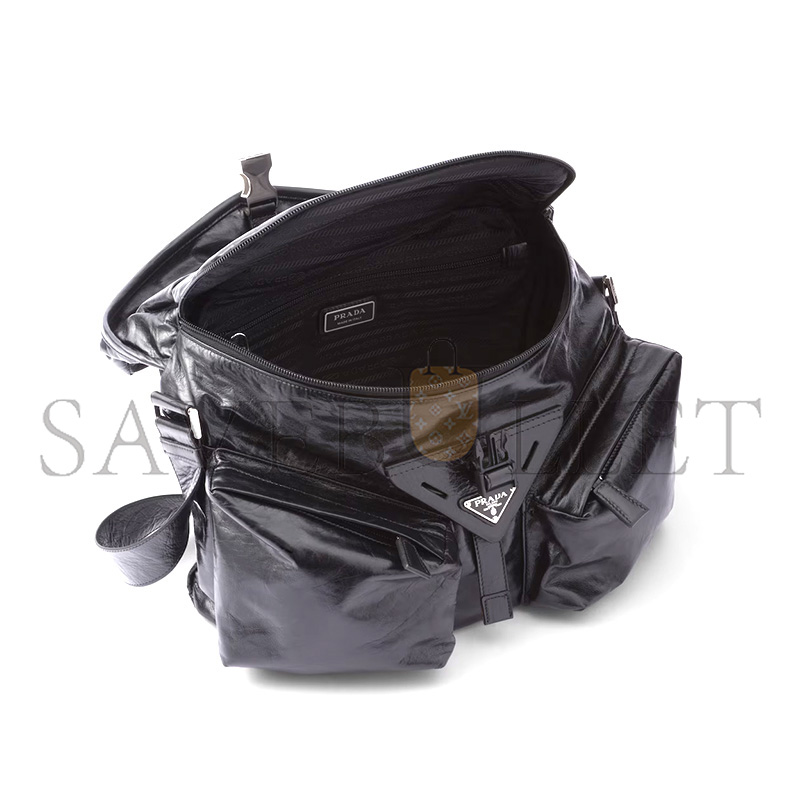 PRADA LEATHER SHOULDER BAG 2VD062 (29*23*15cm)